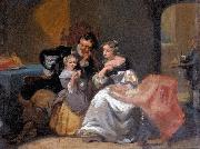 Charles van den Daele A happy family oil painting artist